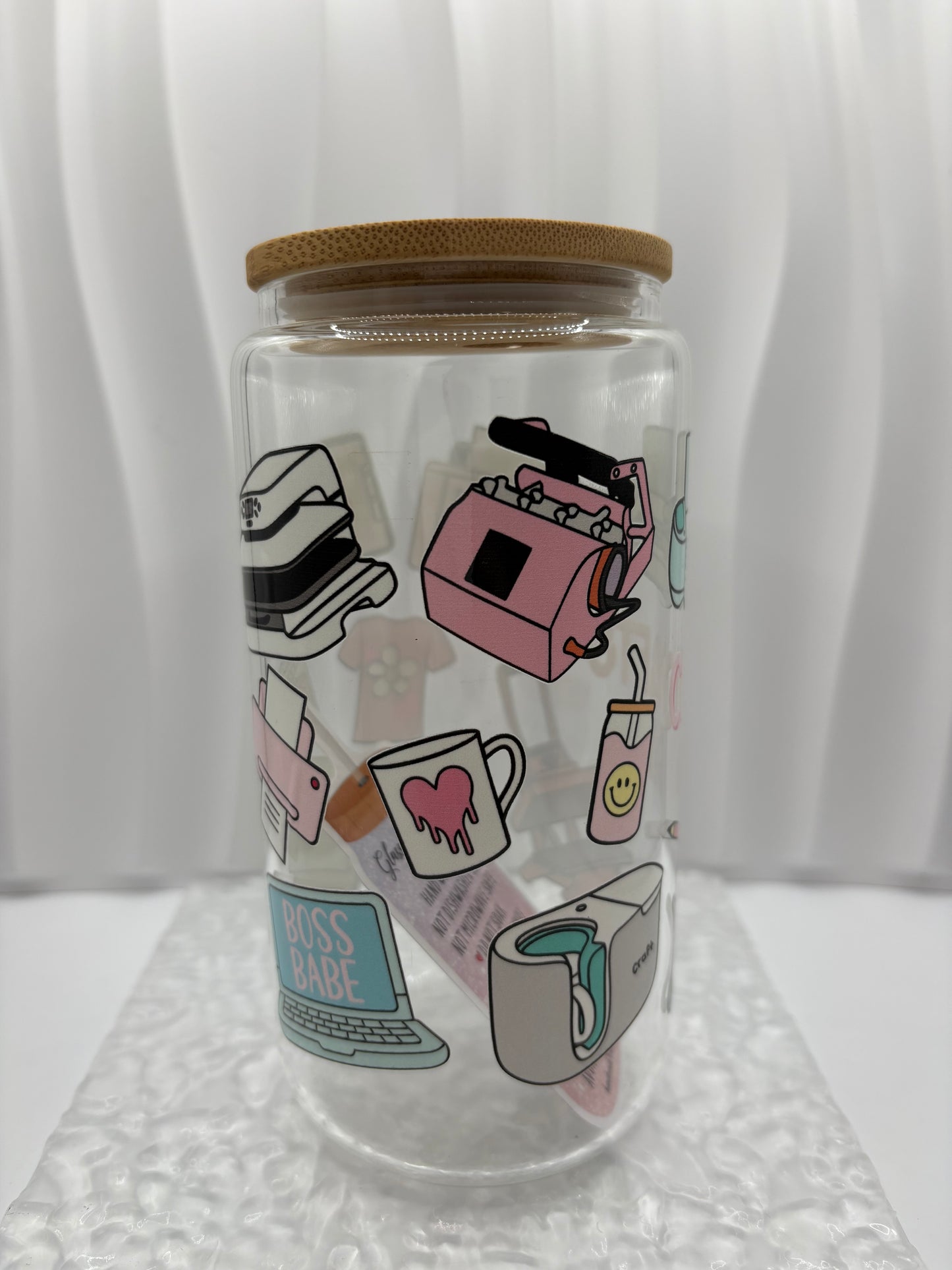 Crafty Girl Glass Cup