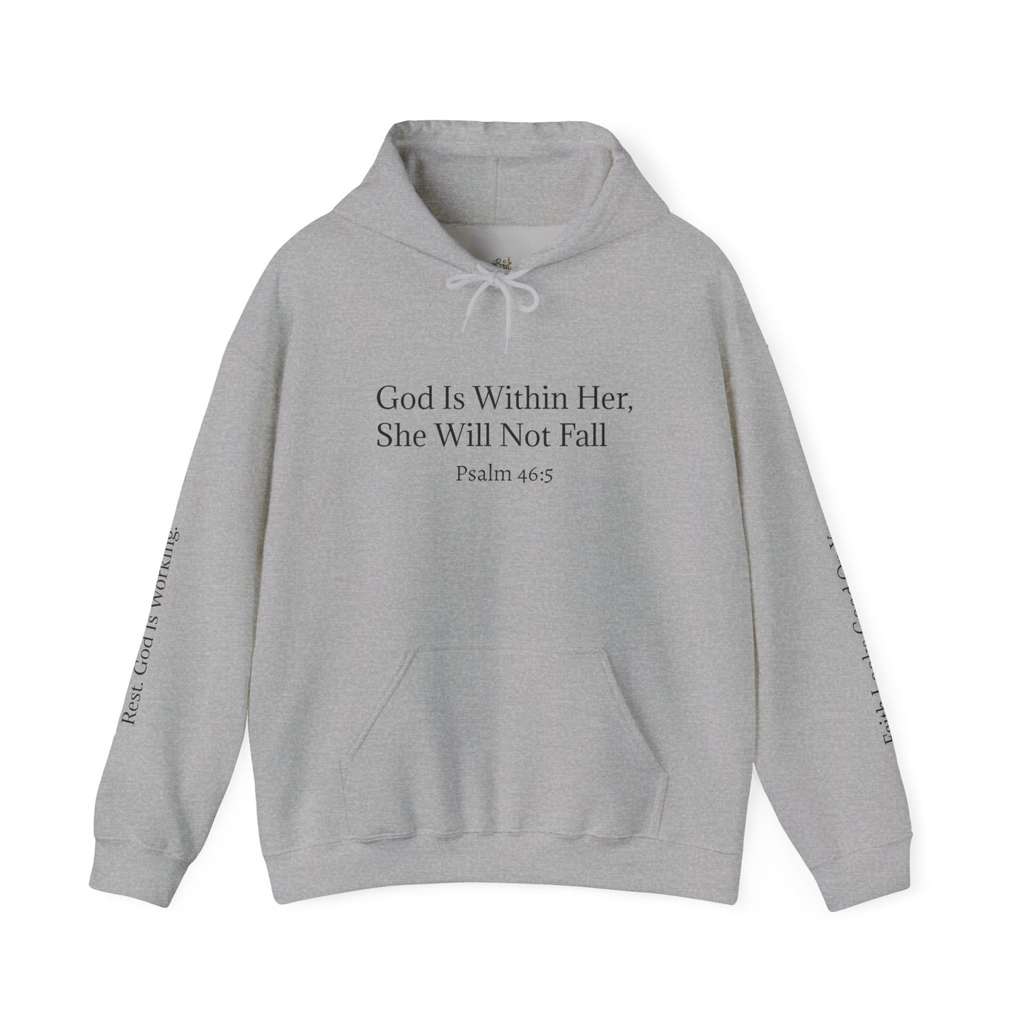 God Is Within Her, She Will Not Fall - Christian Faith Hoodie