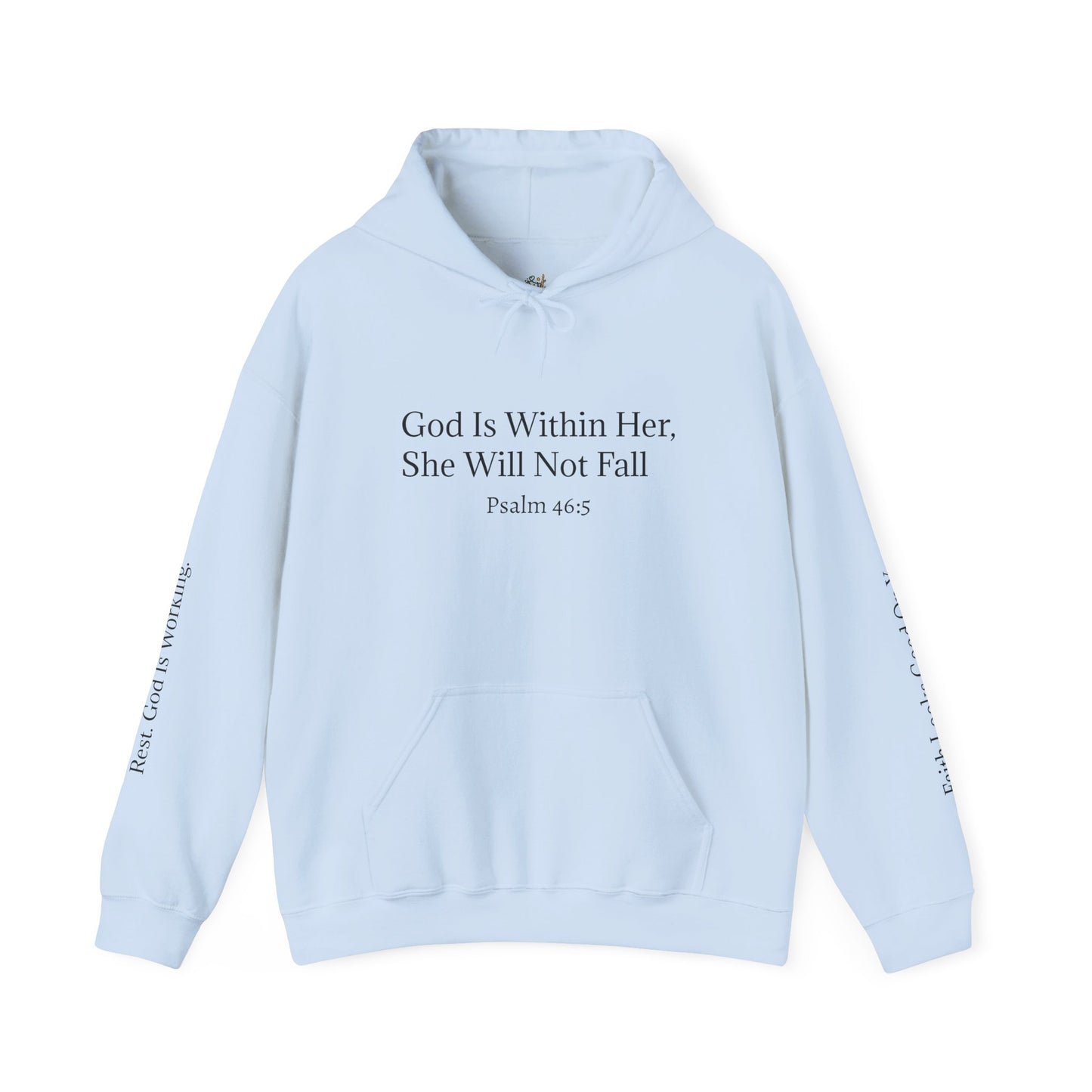God Is Within Her, She Will Not Fall - Christian Faith Hoodie