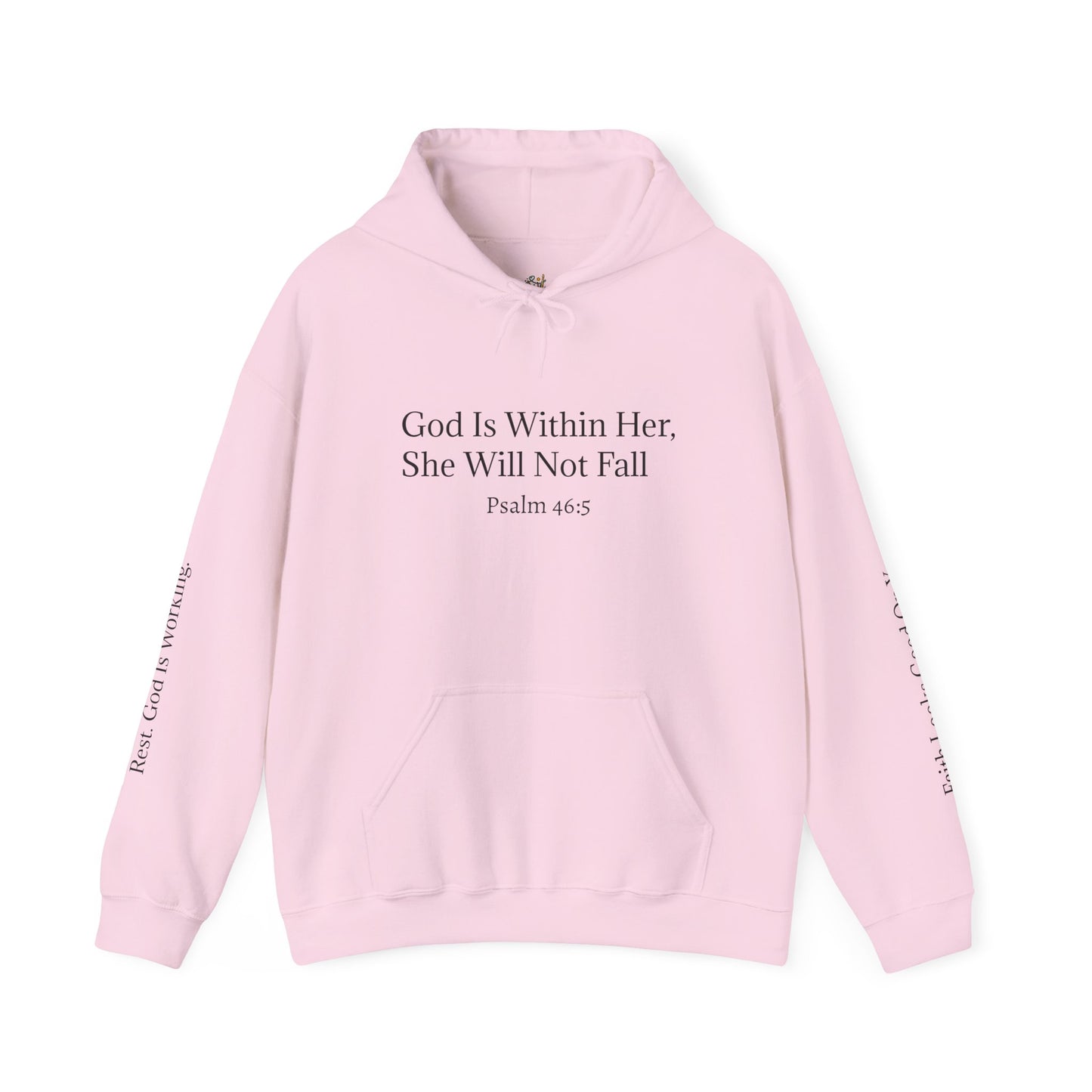 God Is Within Her, She Will Not Fall - Christian Faith Hoodie