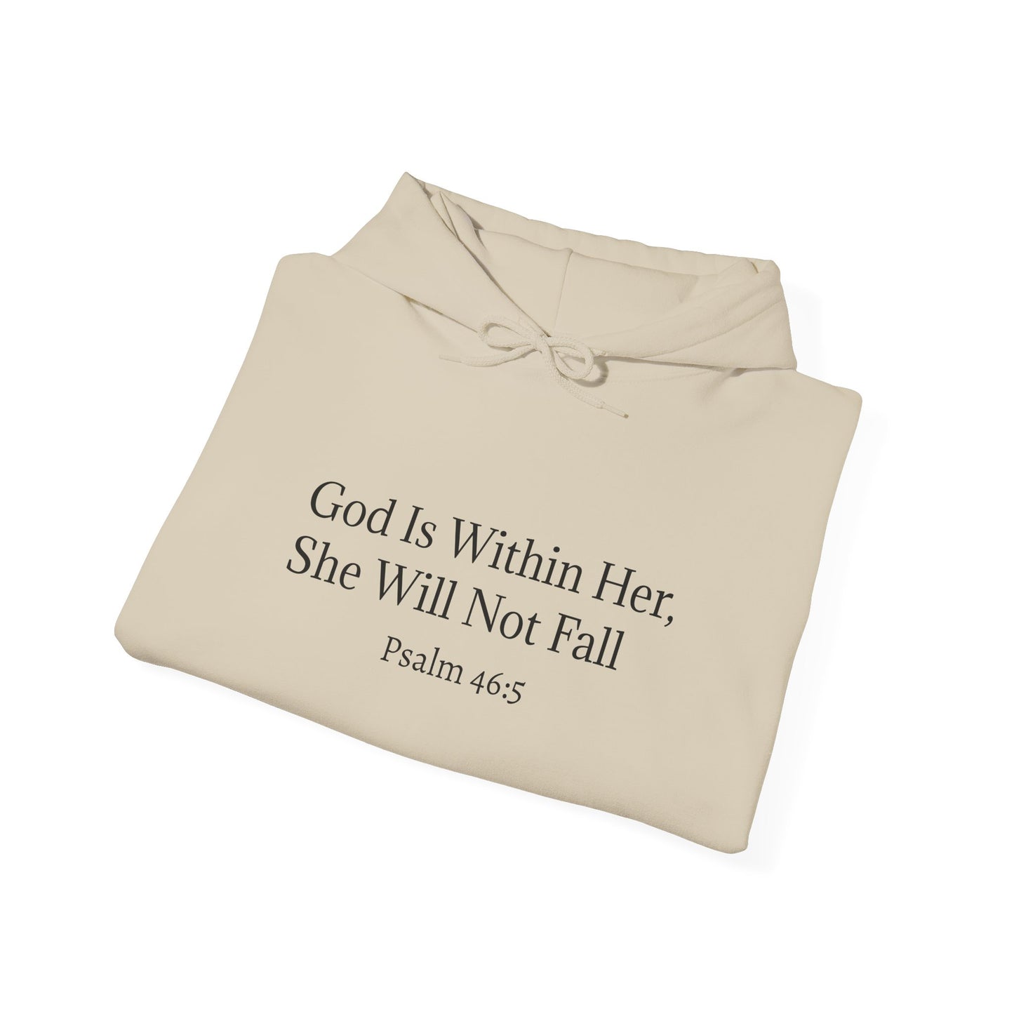 God Is Within Her, She Will Not Fall - Christian Faith Hoodie