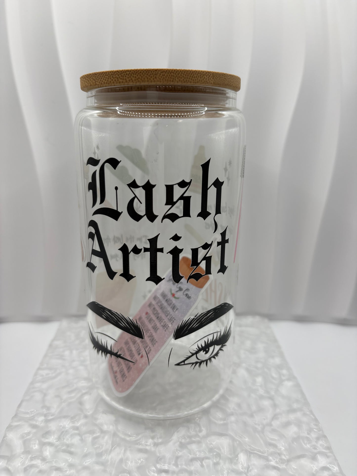 Lash Artist Glass Cup