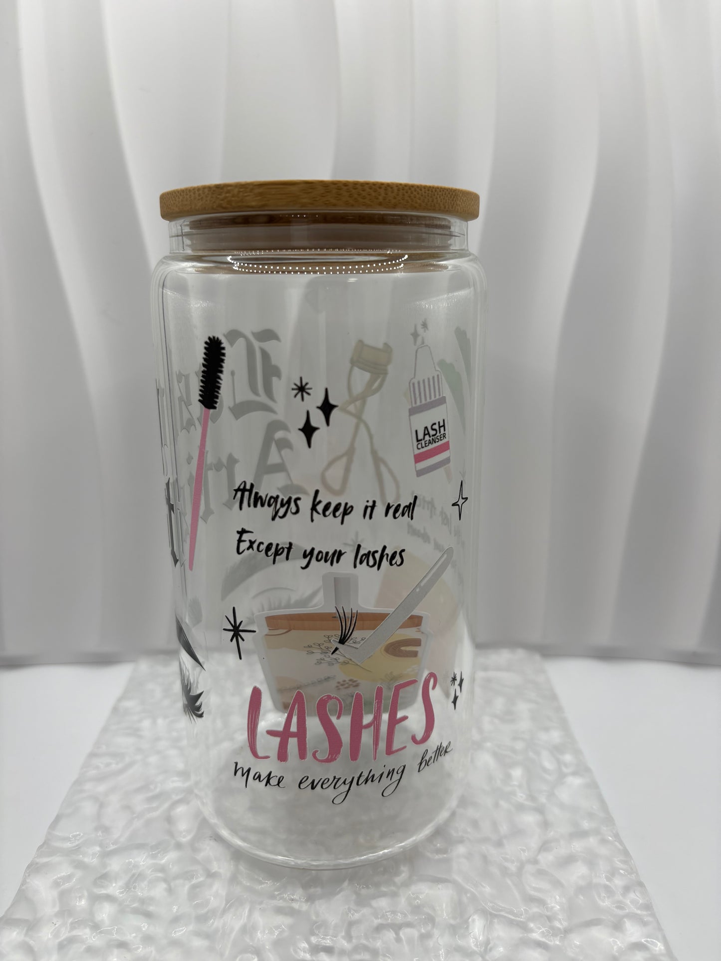 Lash Artist Glass Cup