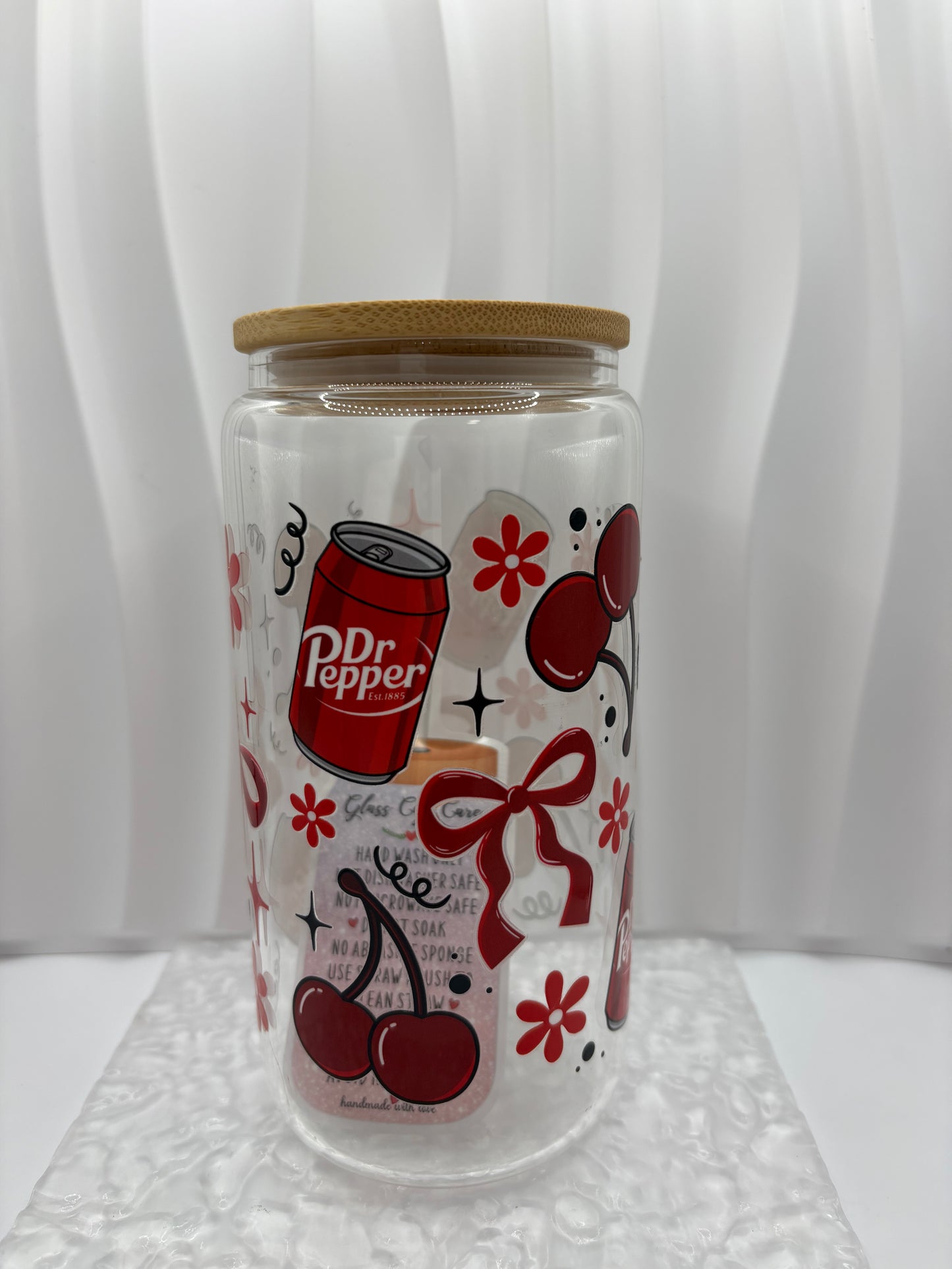 Girly Dr. Pepper Glass Cup