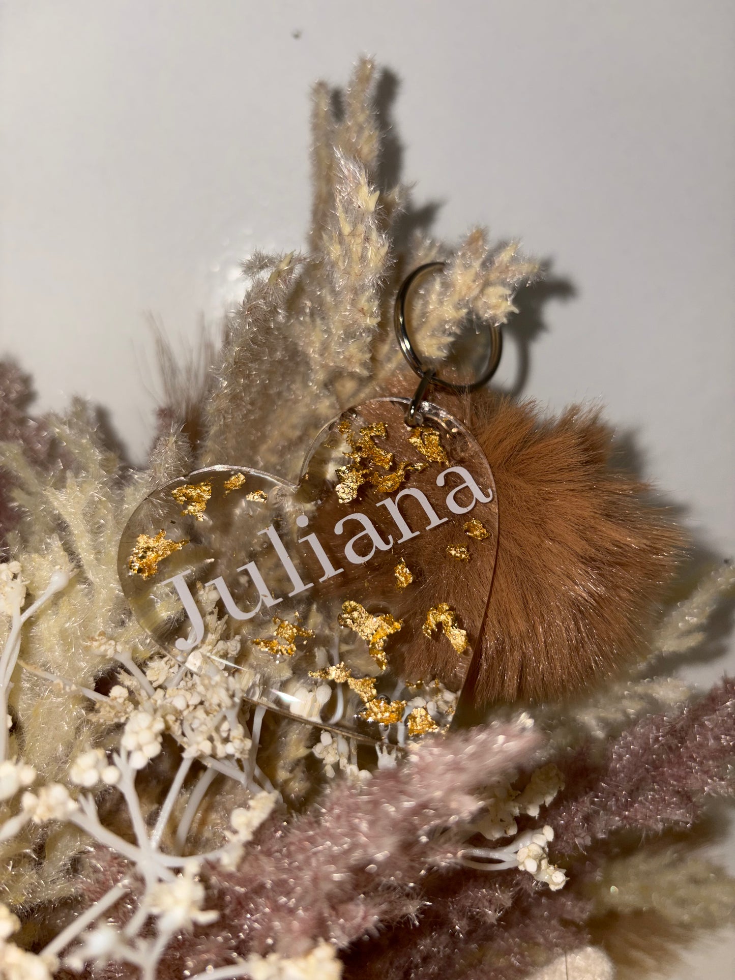 Name Keychain with resin