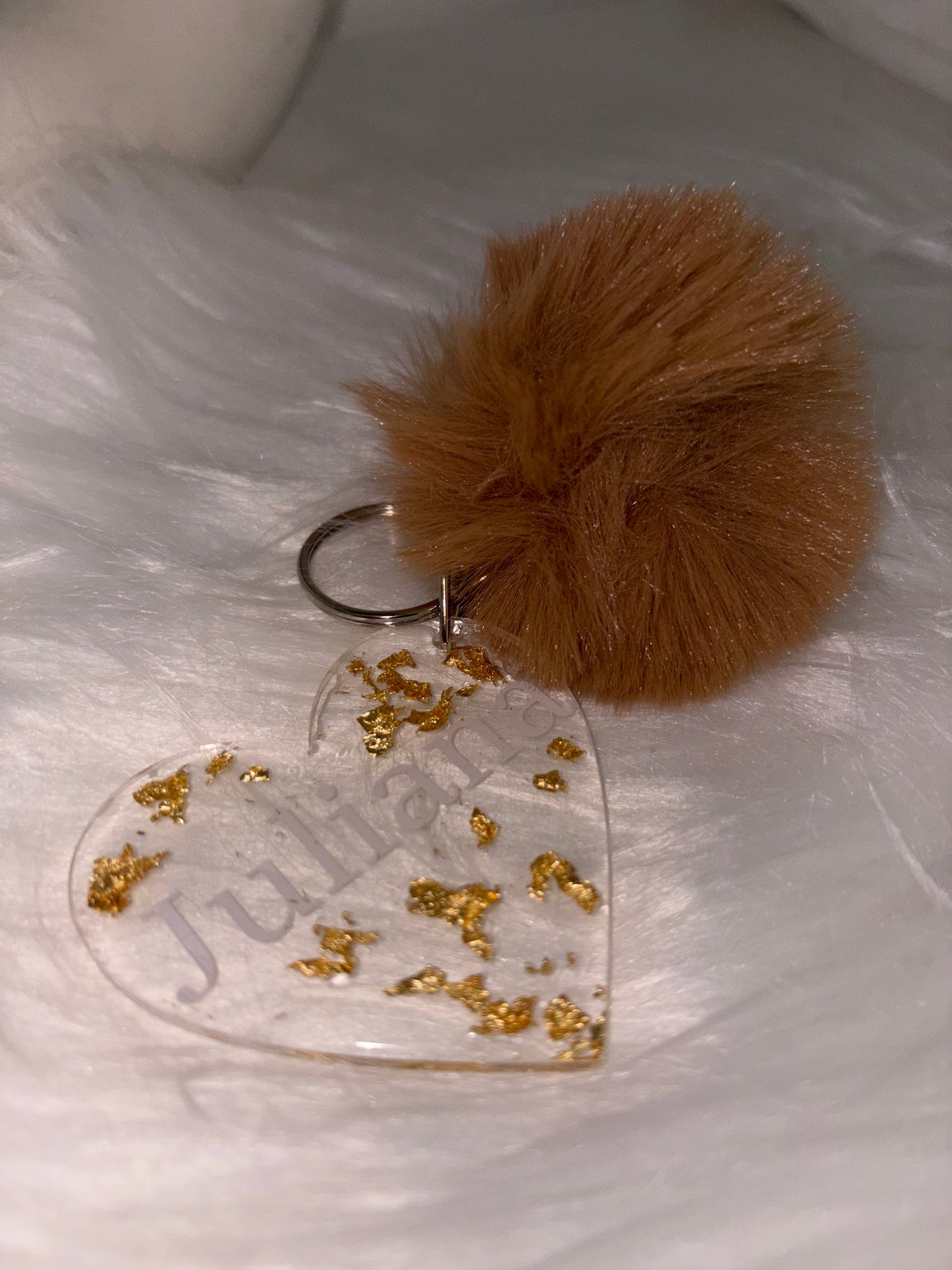 Name Keychain with resin
